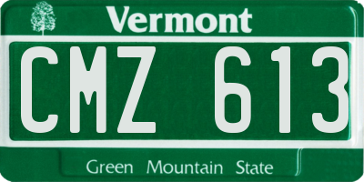 VT license plate CMZ613