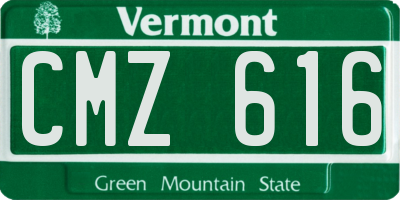 VT license plate CMZ616