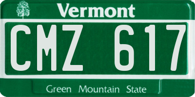 VT license plate CMZ617