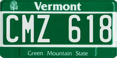 VT license plate CMZ618