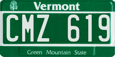 VT license plate CMZ619