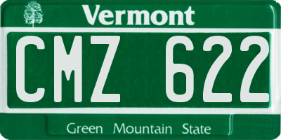 VT license plate CMZ622