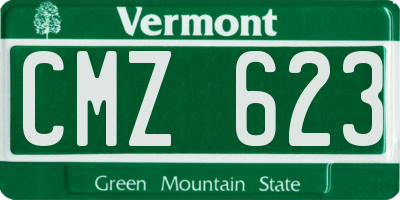 VT license plate CMZ623