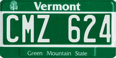 VT license plate CMZ624