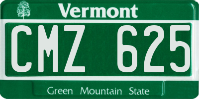 VT license plate CMZ625