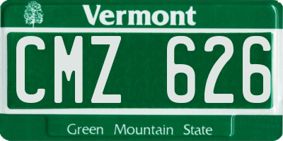 VT license plate CMZ626