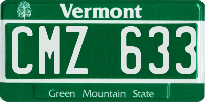 VT license plate CMZ633