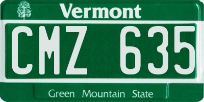 VT license plate CMZ635