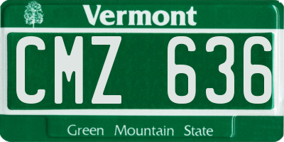 VT license plate CMZ636