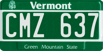 VT license plate CMZ637