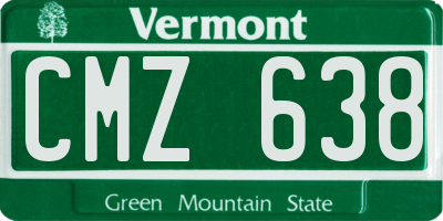 VT license plate CMZ638