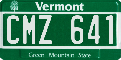 VT license plate CMZ641