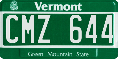 VT license plate CMZ644