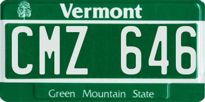 VT license plate CMZ646