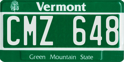 VT license plate CMZ648