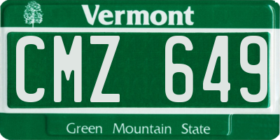 VT license plate CMZ649