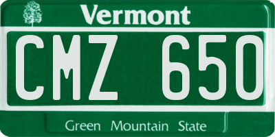VT license plate CMZ650