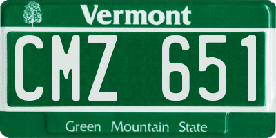 VT license plate CMZ651