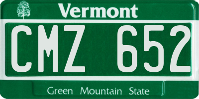 VT license plate CMZ652