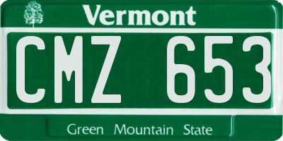 VT license plate CMZ653