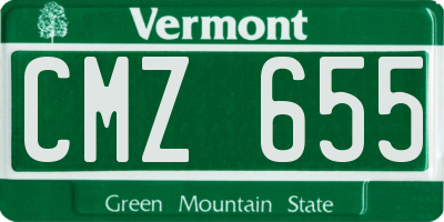 VT license plate CMZ655