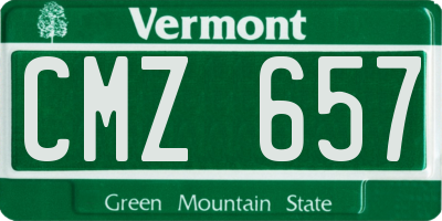 VT license plate CMZ657