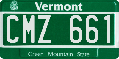 VT license plate CMZ661