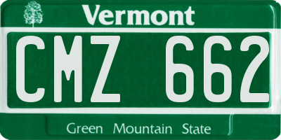 VT license plate CMZ662