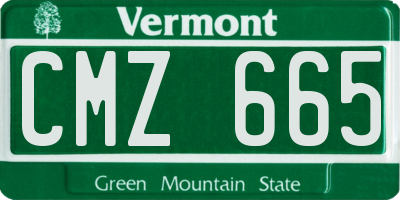 VT license plate CMZ665