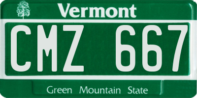 VT license plate CMZ667