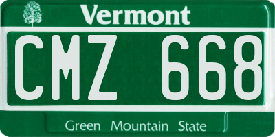 VT license plate CMZ668