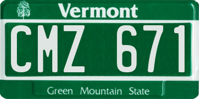 VT license plate CMZ671