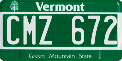 VT license plate CMZ672