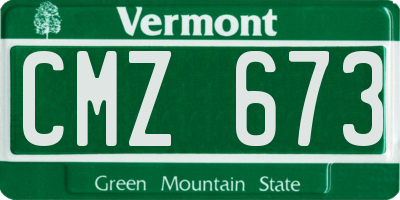 VT license plate CMZ673