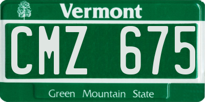 VT license plate CMZ675