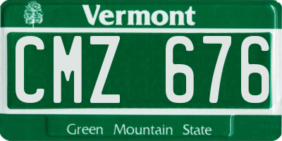 VT license plate CMZ676