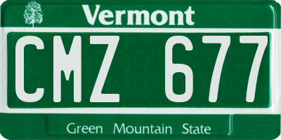 VT license plate CMZ677