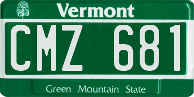 VT license plate CMZ681