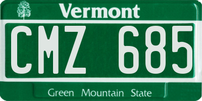 VT license plate CMZ685