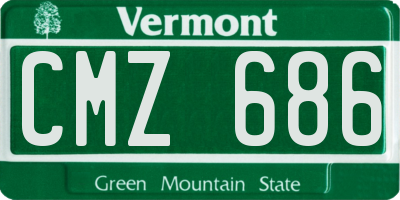VT license plate CMZ686