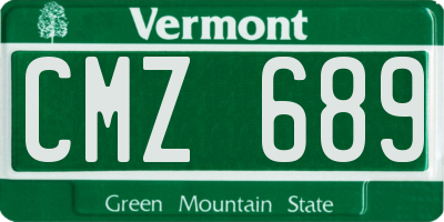 VT license plate CMZ689