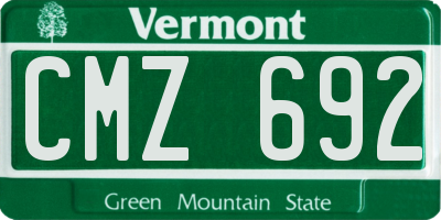 VT license plate CMZ692
