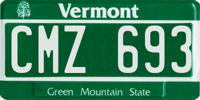 VT license plate CMZ693