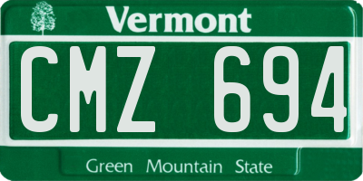 VT license plate CMZ694