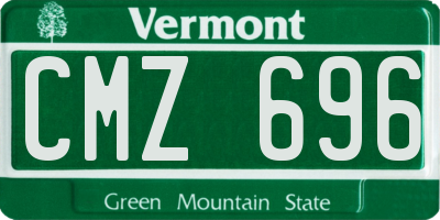 VT license plate CMZ696