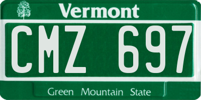 VT license plate CMZ697