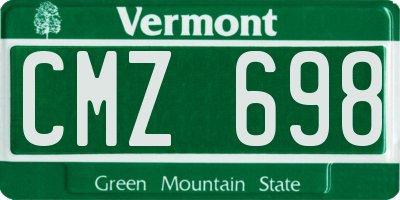 VT license plate CMZ698