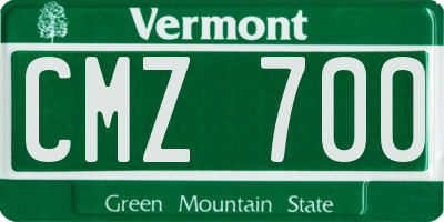 VT license plate CMZ700