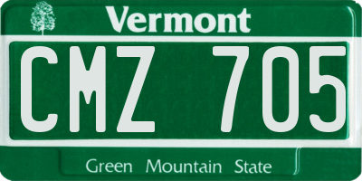 VT license plate CMZ705