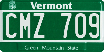 VT license plate CMZ709